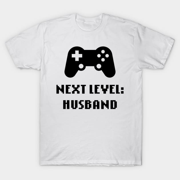 Next Level: Husband (Groom / Wedding / Black) T-Shirt by MrFaulbaum